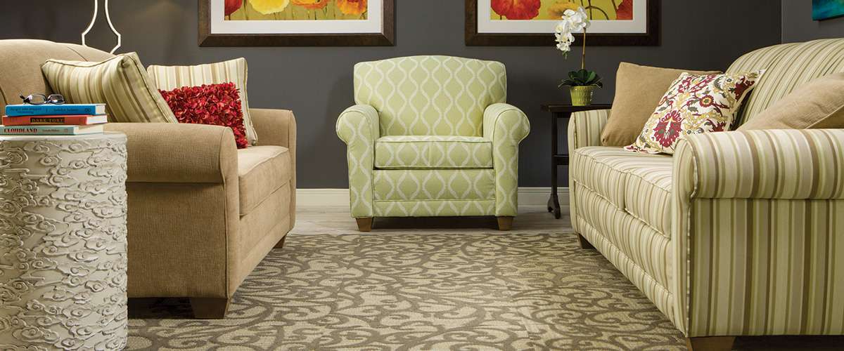 A sample room decorated with furniture from the Quick-Ship Products collection.