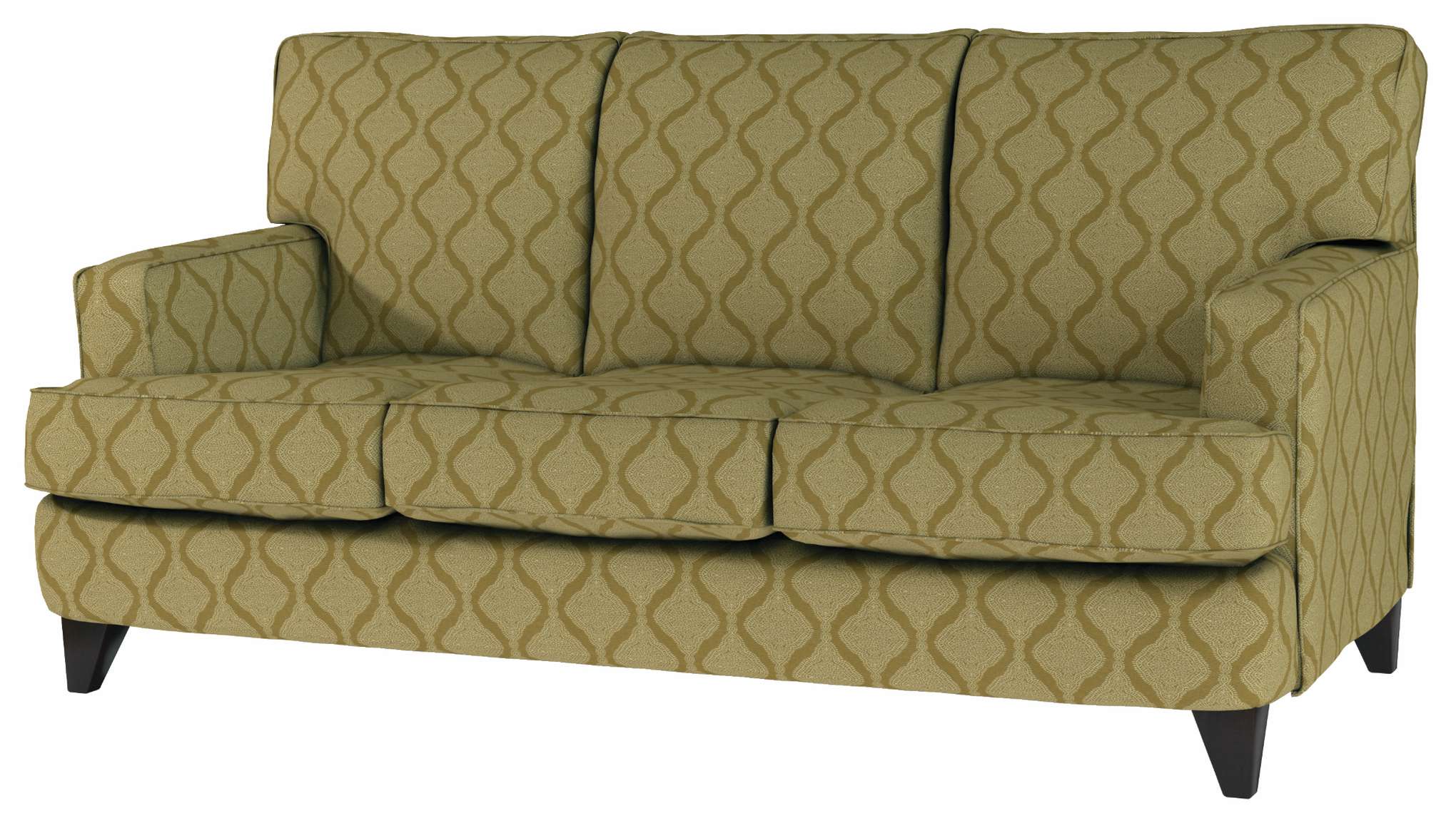 Quick Ship Macon Apartment Sized Sofa In Vinyl Fabric Maxwell Thomas