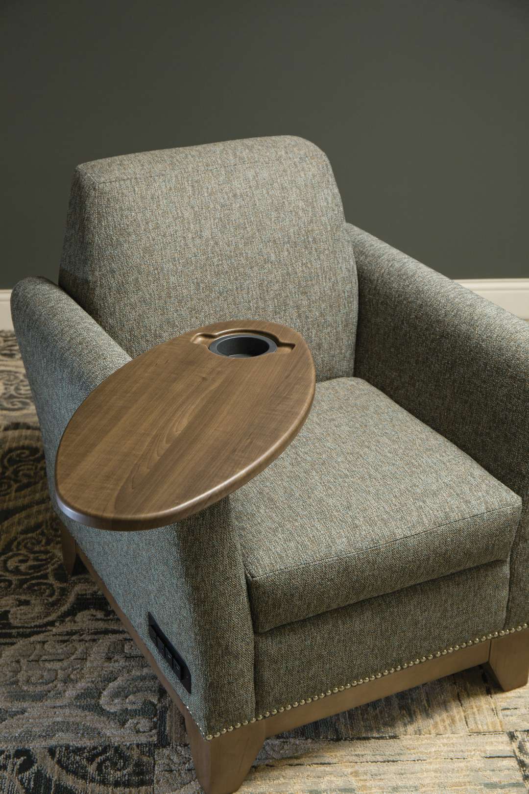 Ashville Lounge Chair with Tablet Arm | Maxwell Thomas