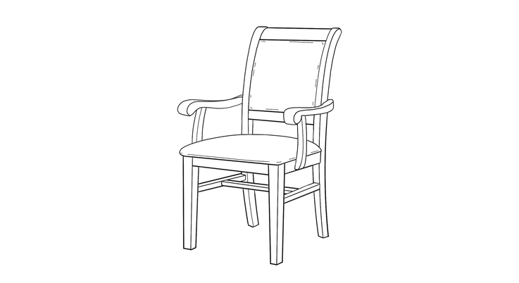 Line Drawing Chair : Kensington dining chair maxwell thomas