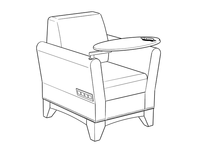 Ashville Lounge Chair With Tablet Arm Maxwell Thomas